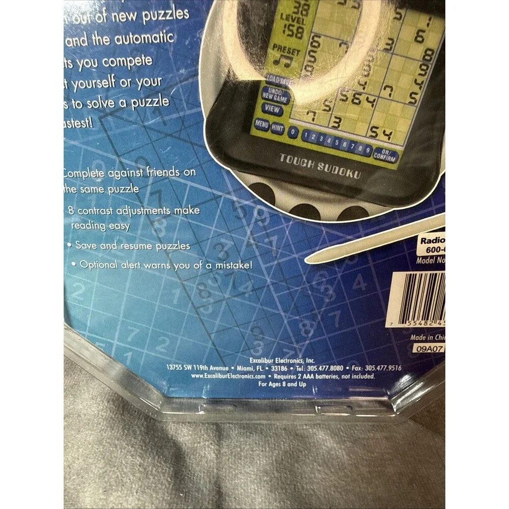 Excalibur Touch Screen SuDoku Multi Player Handheld Game New